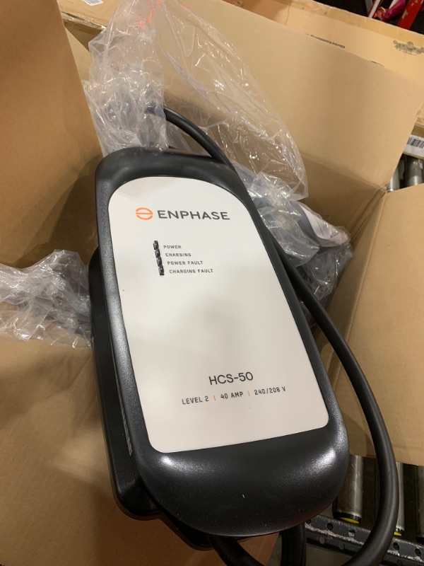 Photo 3 of 40 Amp Plug-in EV Charger, Enphase HCS-50, NEMA 14-50 Plug, Level 2, 240V, 9.6kW, 5-Year Warranty, 25 ft Cable, J1772 Ruggedized Connector, Formerly ClipperCreek