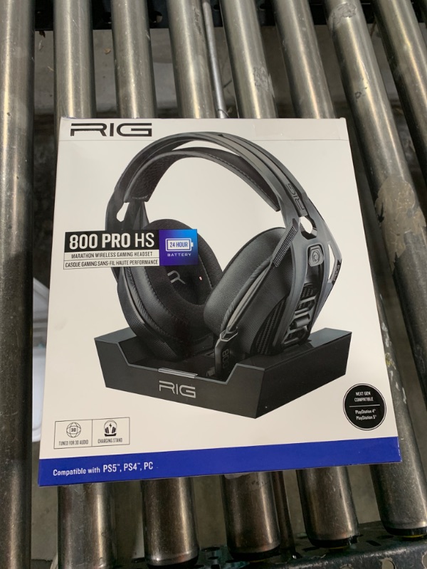 Photo 2 of RIG 800 PRO HS Wireless Gaming Headset & Multi-Function Base Station for PlayStation PS4, PS5, PC, USB - 24 Hour Battery (NOT Compatible with Xbox)