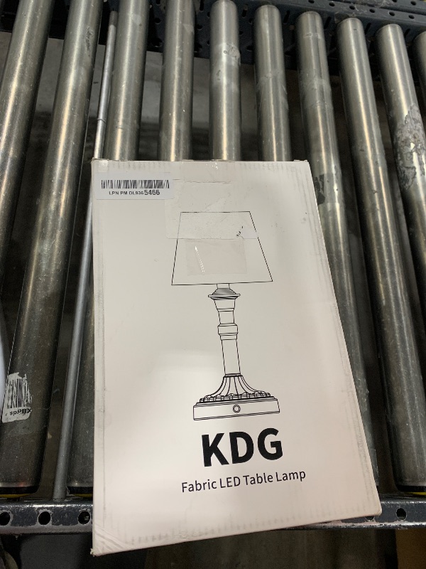 Photo 2 of KDG Cordless Portables Table Lamp Set of 2, LED Fabric Shade Small Desk Lamps, 5000mAh Battery Powered Lighting, 2700K Stepless Dimmable Light for Living Room, Dining Room, Bedroom (Mottled Silver)