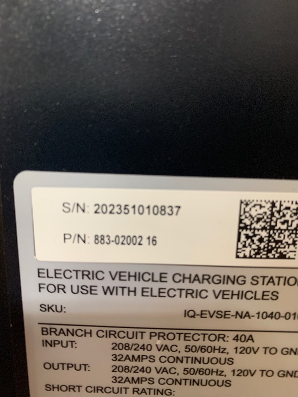 Photo 6 of 32 Amp Plug-in Smart EV Charger - Enphase IQ 40 with NEMA 14-50 Plug, 7.7kW Power, 240V, 5-Year Warranty, Wi-Fi Connected, Safety Certified, 25ft Cable & Ruggedized J1772 Connector