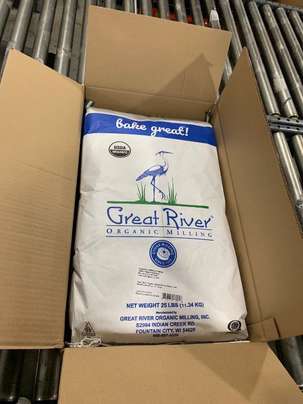 Photo 2 of Great River Organic Milling, Specailty Flour, Whole Wheat Pastry Flour, Stone Ground, Organic, 25-Pounds (Pack of 1)-----BB July 30, 2025