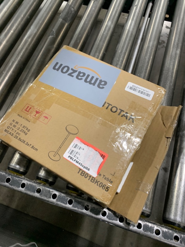 Photo 1 of TUTOTAK Tall Round Side Table, Small End Table, Beside Table, Drink Table, Pedestal Side Table, livingroom, Black TB01BK065