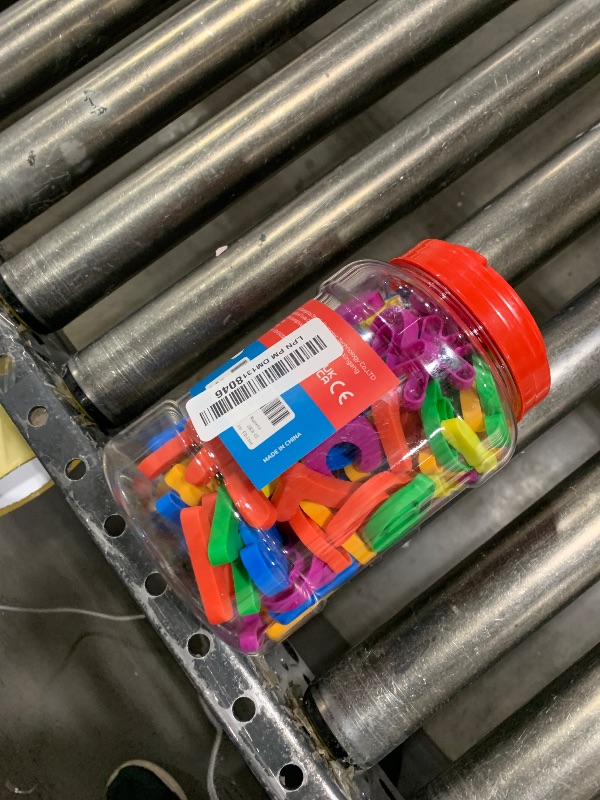 Photo 1 of JoyCat 104 Pieces Magnetic Letters Numbers Alphabet Fridge Magnets ABC 123 Preschool Educational Learning Plastic Colorful Toy Set Uppercase Lowercase Math Symbols for Toddlers Kids