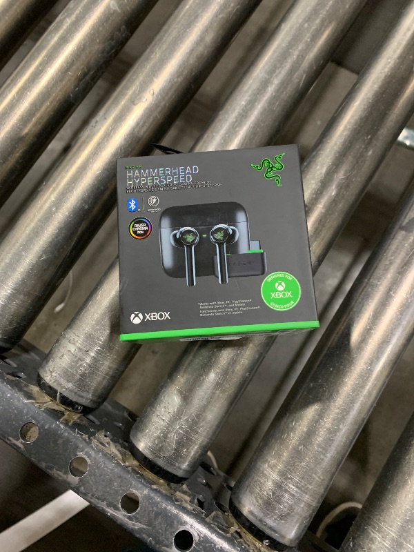 Photo 1 of Razer Hammerhead HyperSpeed Wireless Multi-Platform Gaming Earbuds for Xbox Series X|S, Xbox One, PC, Mobile: ANC - Noise Cancelling Mic - Bluetooth 5.2 - RGB Chroma - 30 Hr Battery