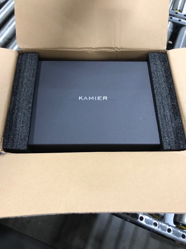 Photo 1 of KAMIER 12 Slots Watch Box Case Organizer Display for Men,Two-Tier Wooden Watch Box Organizer For Men with watch holder and Drawer,Black