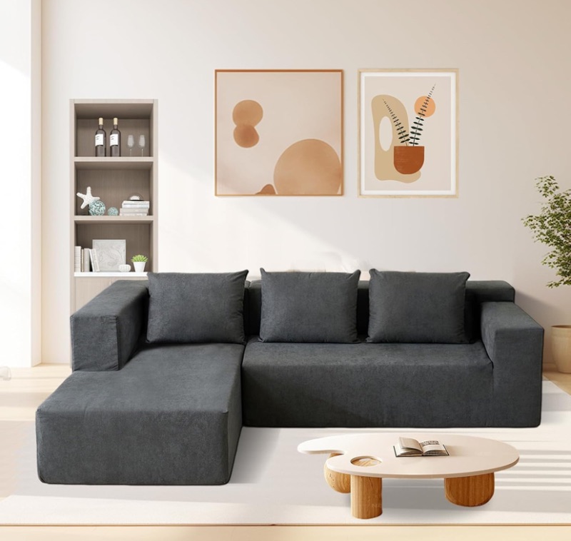 Photo 1 of (Incomplete set) ANONER 103” Modular Sectional Sofa Couch - L Shaped Upholstered Cloud Couch, Free Combination Deep Seat Corner Sofa