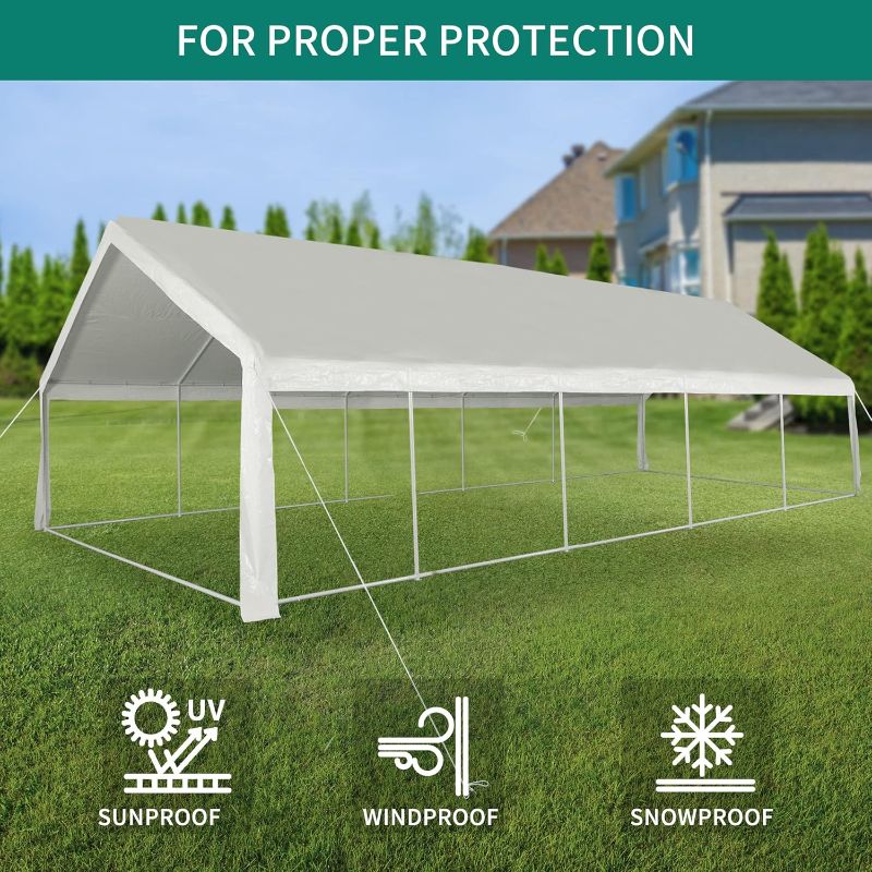 Photo 1 of YITAHOME 20x40 ft Party Tent Outdoor Wedding Event Shelters Heavy Duty Upgraded Galvanized Canopy (GAZEBO NOT INCLUDED)