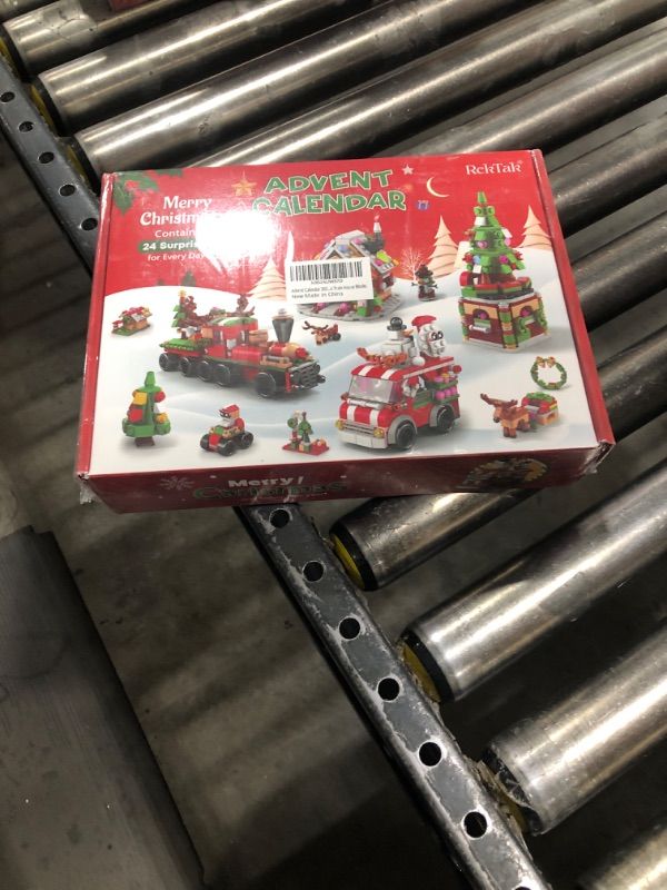 Photo 2 of Advent Calendar 2024 Christmas Holiday Countdown Building Block Sets Christmas Toy Building Sets for Kids Boys Girls Include Santa Claus Xmas Tree Train House Blocks