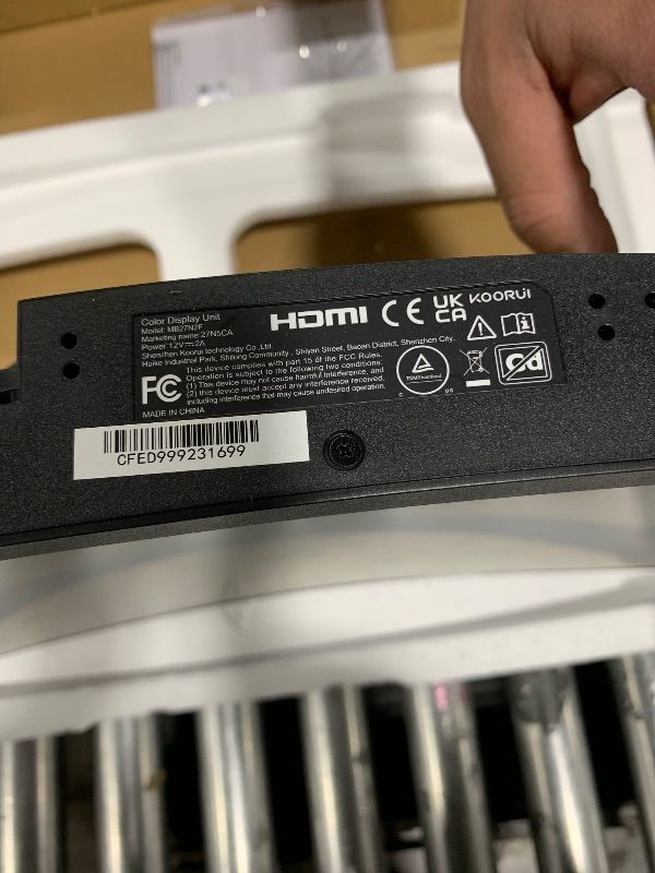 Photo 1 of KOORUI 27 Inch Curved Monitor FHD 1080P 75Hz Gaming Monitors Computer Monitor with HDMI VGA,Tilt Adjustable,1500R, Eye Care, Black, 27N5CA