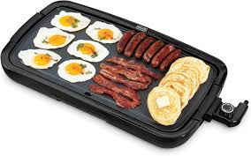 Photo 1 of DASH Deluxe Everyday Electric Griddle with Dishwasher Safe Removable Nonstick Cooking Plate for Pancakes, Burgers, Eggs and more, Includes Drip Tray + Recipe Book, 20” x 10.5”, 1500-Watt - 