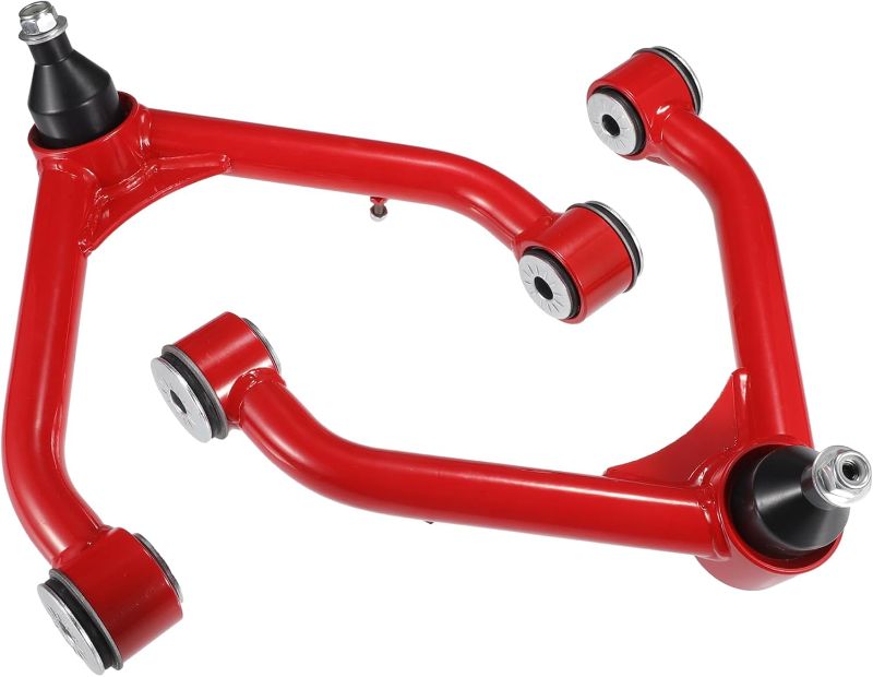 Photo 1 of X AUTOHAUX 2-4" Lift Upper Control Arms for Chevrolet Silverado 1500 for GMC Sierra 1500 1999-2006 for Tahoe Yukon with Ball Joint Adaption 2-4 Lift Suspension Kit Adjustable Arms Red Pair
