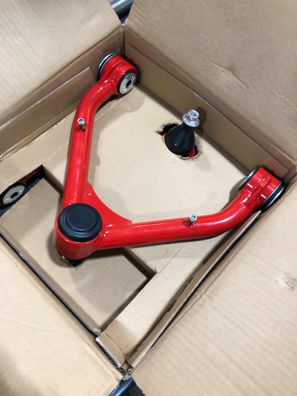 Photo 2 of X AUTOHAUX 2-4" Lift Upper Control Arms for Chevrolet Silverado 1500 for GMC Sierra 1500 1999-2006 for Tahoe Yukon with Ball Joint Adaption 2-4 Lift Suspension Kit Adjustable Arms Red Pair
