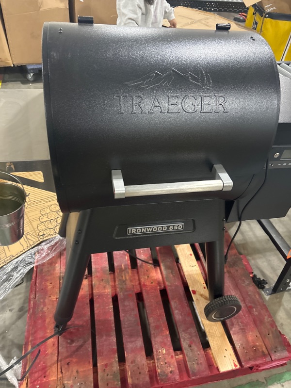 Photo 5 of Traeger Grills Ironwood 650 Electric Wood Pellet Grill and Smoker, Black, 650 Square Inches Cook Area, 500 Degree Max Temperature, Meat Probe, 6 in 1 BBQ Grill with WiFi and app connectivity