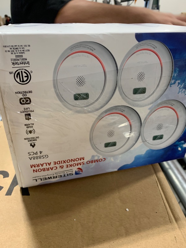 Photo 3 of Siterwell  Alarm and Carbon Monoxide Detector with LCD Display, Dual Sensor Smoke and Carbon Monoxide Detector with LED Indicator & Test/Silence Button, UL 217 & UL 2034 Standards, 4 Pack