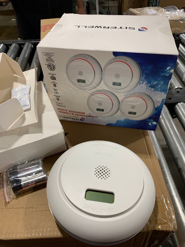 Photo 2 of Siterwell  Alarm and Carbon Monoxide Detector with LCD Display, Dual Sensor Smoke and Carbon Monoxide Detector with LED Indicator & Test/Silence Button, UL 217 & UL 2034 Standards, 4 Pack