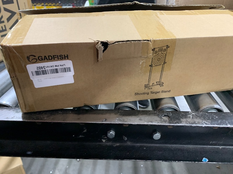 Photo 1 of GADFISH 2 Pack Adjustable Shooting Target Stand Base for Outdoor Paper Shooting Targets Cardboard, Heavy Duty Shooting Target Base Set with Ground Nails and Paper Target (Wooden Stakes Not Included)