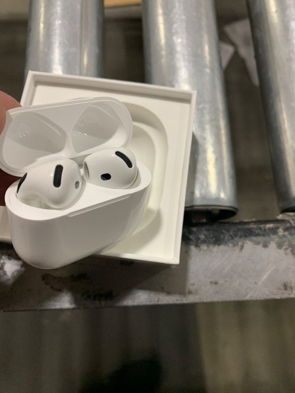 Photo 2 of Apple AirPods 4 Wireless Earbuds, Bluetooth Headphones, with Active Noise Cancellation, Adaptive Audio, Transparency Mode, Personalized Spatial Audio, USB-C Charging Case, Wireless Charging, H2 Chip