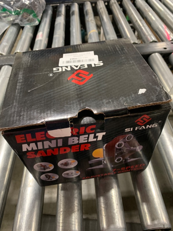 Photo 1 of Mini Electric Belt-Sander Knife-Sharpener Sanding Machine - Small Bench Grinder Kit 7 Speed Adjustable Power Polisher DIY Polishing Grinding Tool For Knife Making, Wood Metal Working, Handcraft