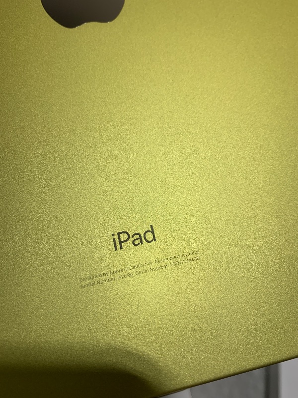 Photo 5 of Apple iPad (10th Generation): with A14 Bionic chip, 10.9-inch Liquid Retina Display, 64GB, Wi-Fi 6, 12MP front/12MP Back Camera, Touch ID, All-Day Battery Life – Yellow