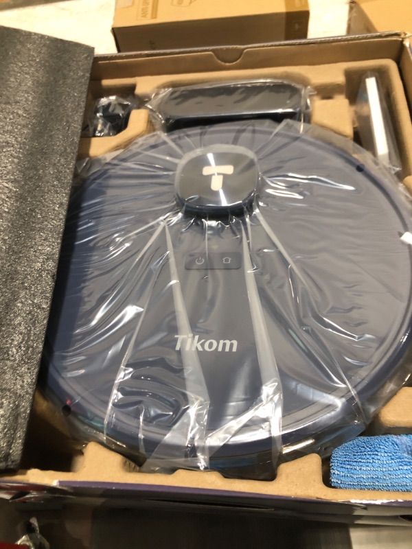 Photo 3 of Tikom Robot Vacuum and Mop Combo, LiDAR Navigation, L9000 Robotic Vacuum Cleaner, 4000Pa Suction, 150Mins Max, 14 No-go Zones, Smart Mapping, Good for Pet Hair, Carpet, Hard Floor