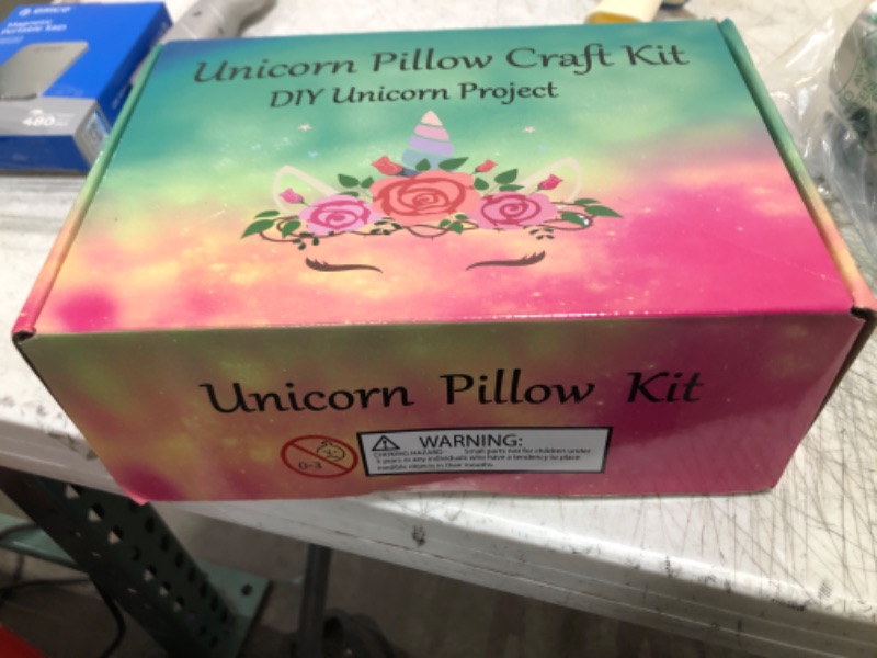 Photo 2 of Make Your Own Unicorn Pillow Kit Arts and Crafts for Girls (No Sew), DIY Unicorn Craft Girl Ages 3 4 5 6 7 8 9 10 Years Old, Unicorn Gifts for Girls, Birthday Present, Toys For Girls, Kids Crafts