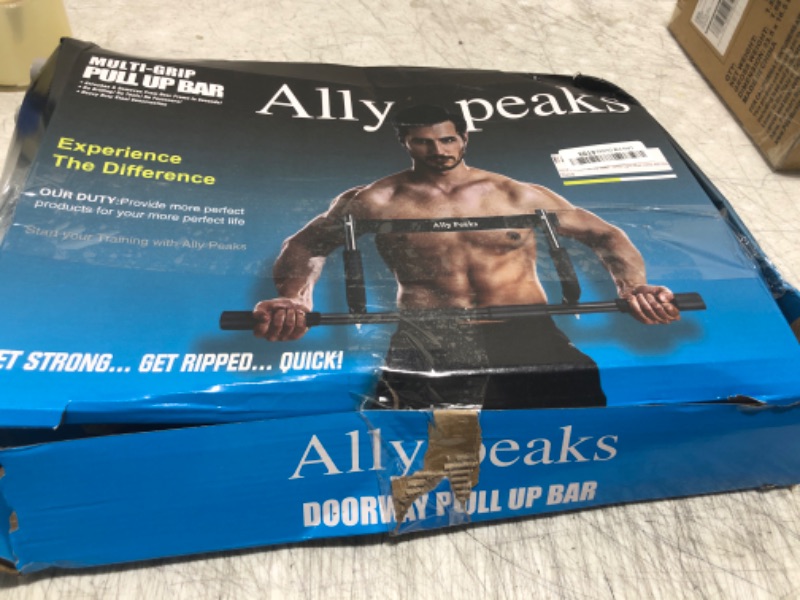 Photo 2 of ALLY PEAKS Pull Up Bar Thickened Steel Pipe Super Heavy Duty Steel Frame Upper Workout Bar| Multi-Grip Strength for Doorway | Indoor Chin-Up Bar Fitness Trainer for Home Gym Max Limit 440 lbs