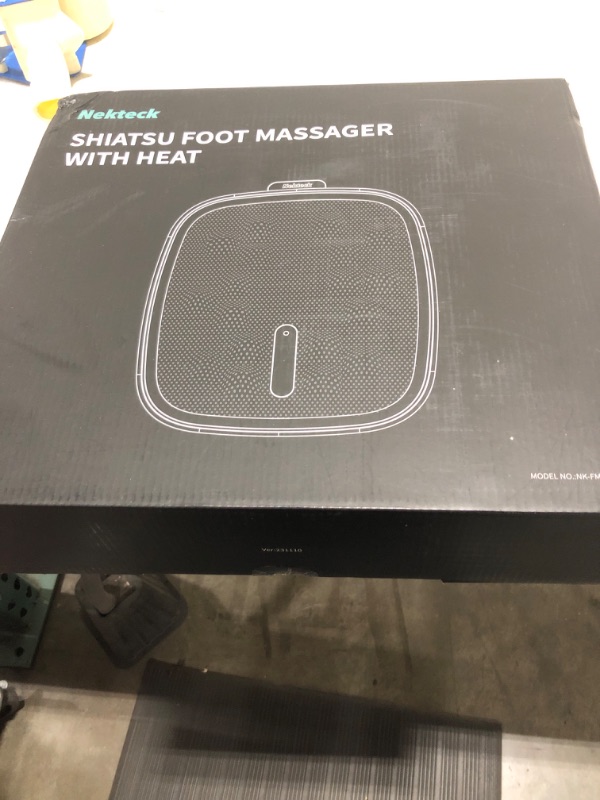 Photo 2 of Nekteck Shiatsu Foot Massager with Heat, Electric Kneading Feet Massage Machine for Plantar Fasciitis, Pain Relief, Built-in Infrared Heat Function for Home and Office