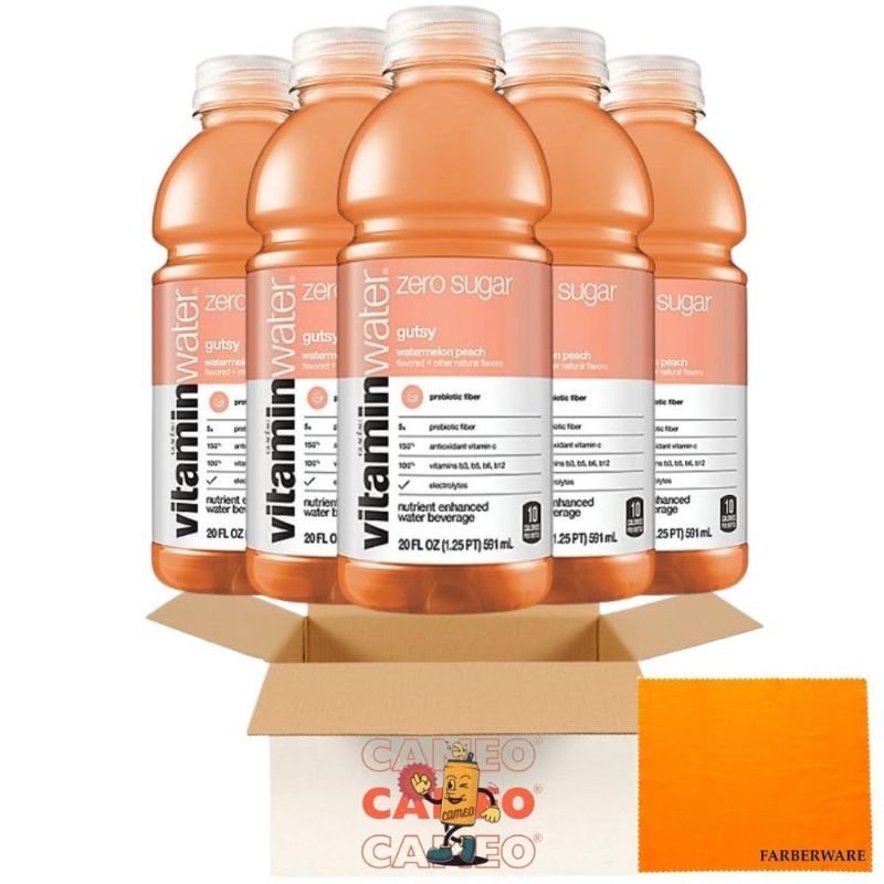 Photo 1 of [CAMEO] - Vitamin Water Zero Sugar, Gutsy | 20 fl oz, (12 Pack) -- EXP FEB 10 2025
