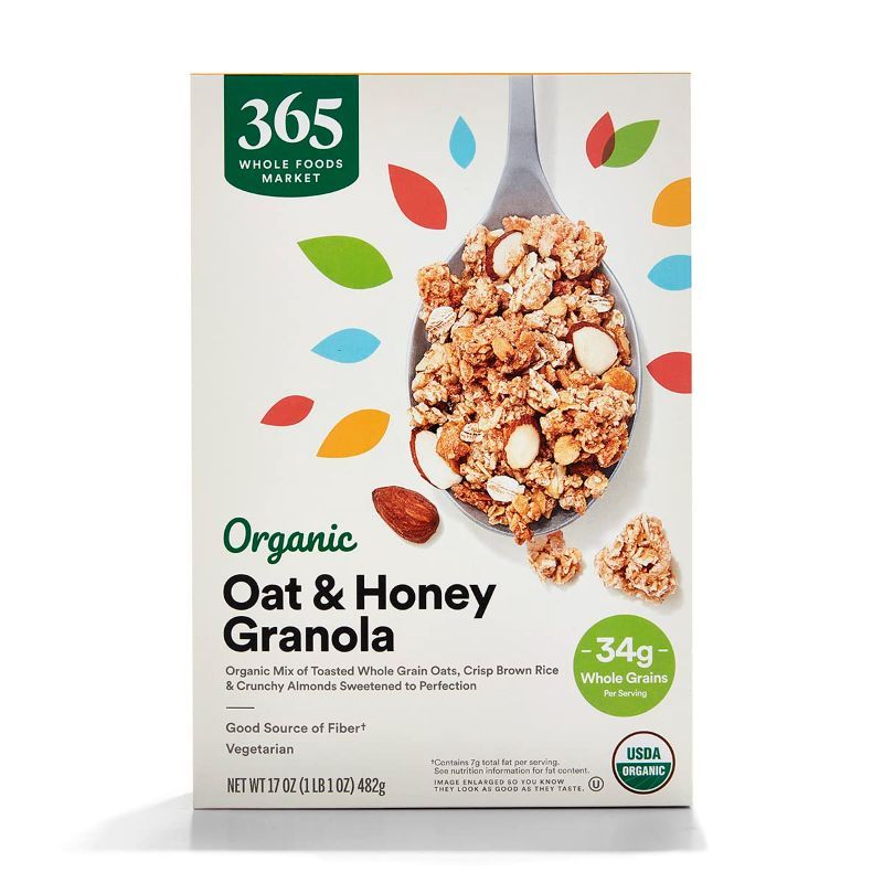 Photo 1 of 365 by Whole Foods Market, Organic Granola Oat And Honey, 17 Ounce 2 BOXES -- EXP JAN 7 2025