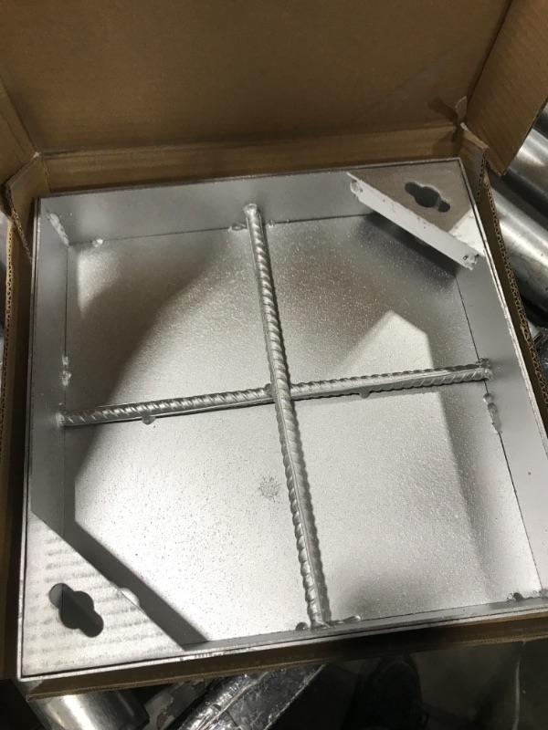 Photo 1 of Stainless Steel Manhole Cover & Frame, Recessed Square Septic Tank Lid with Base, Invisible Flush-Fit Design Sewage Basin Cover for Yard, Driveway, Pavement. Heavy Duty Septic Tank Cover.