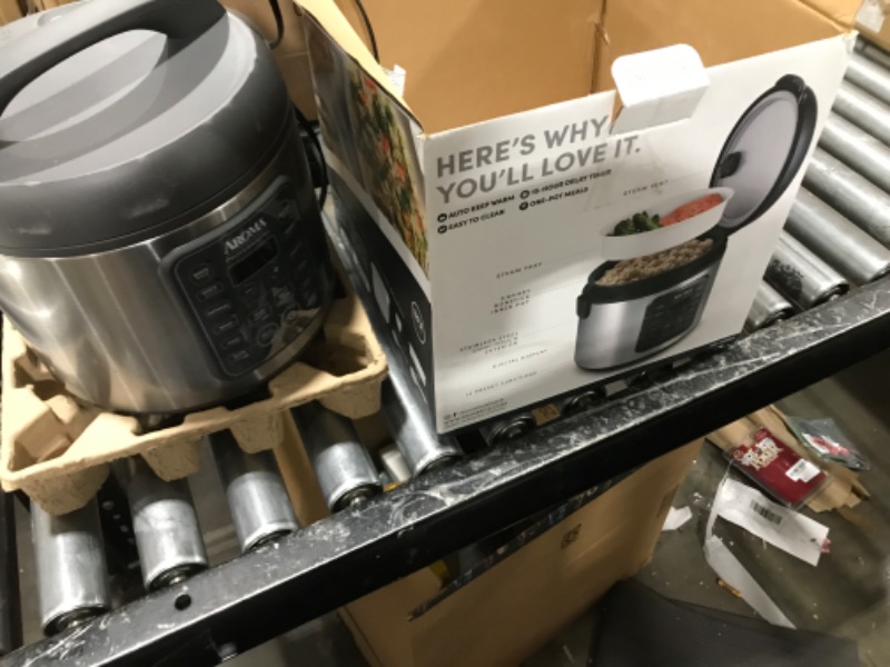 Photo 1 of AROMA Professional Digital Rice Cooker, 10-Cup (Uncooked) / 20-Cup (Cooked), Multicooker, Slow Cooker, Steamer, Oatmeal Cooker, Egg Cooker, STS, 5 Qt, Gray, ARC-5200SG