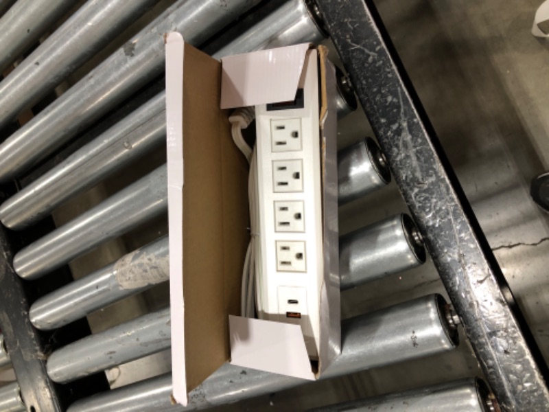 Photo 1 of Furniture Recessed Power Strip with PD 20W USB C Fast Charging, Flush Mount Desk Outlet, Conference Desk Recessed Power Outlets with 4 Socket, Desktop Power Grommet with 6.56ft Power Cord