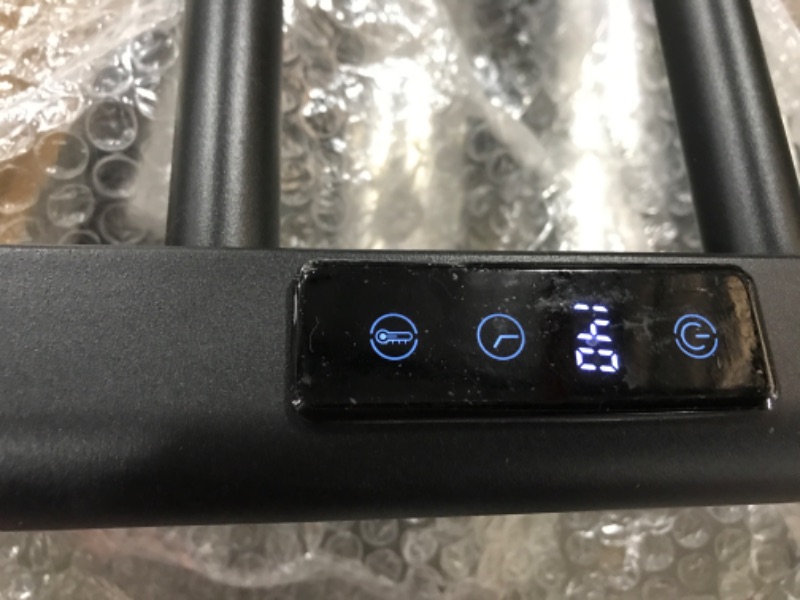 Photo 1 of Towel Warmer Rack 4-Bars Heated Towel Rack with Built-in Timer Temperature Control, Wall-Mounted Electric Bath Drying Rack, Matte Black, Plug-in