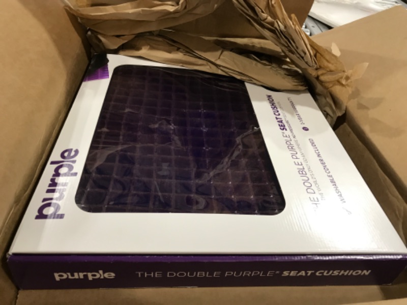 Photo 2 of Purple Double Seat Cushion | Pressure Reducing Grid Designed for Ultimate Comfort | Designed for Office Chairs | Made in The USA