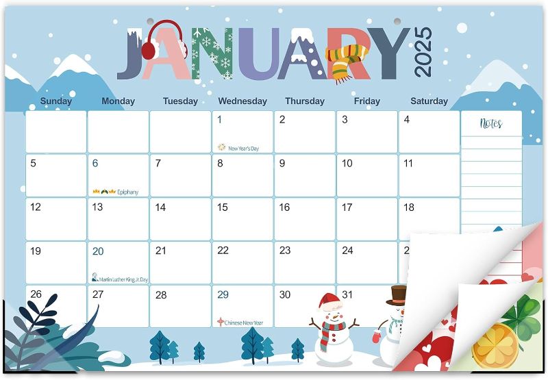 Guasslee Desk Calendar 2025, School Year Large Calendar 2025, 18Month