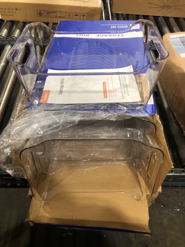 Photo 1 of Tiawudi 12 Pack Plastic Storage Bins, Multi-Use Organizer Bins, Pantry Organizer, Clear Storage Containers, Bins for Home & Kitchen