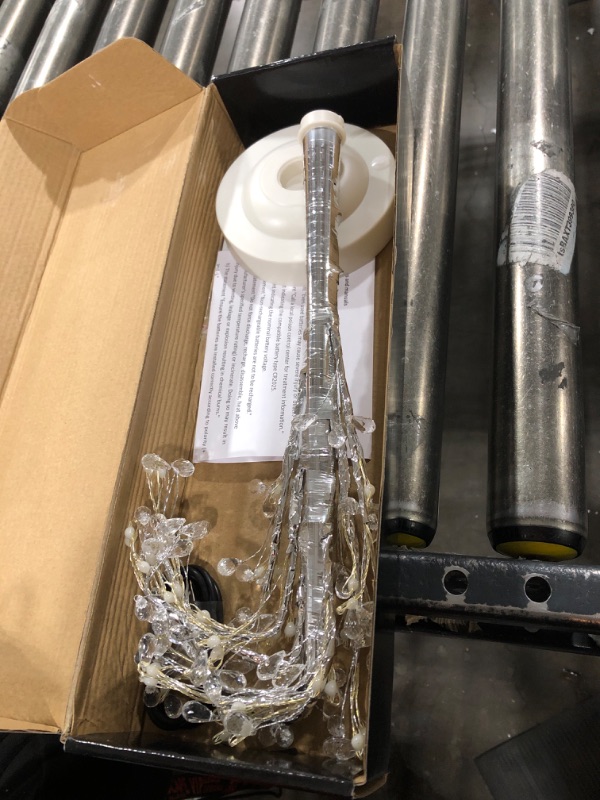 Photo 1 of Fanshunlite Lighted Table Artificial Tree, 18” LED Decor Lamp Lighting Adjustable Branches Bonsai, Christmas Party Wedding Halloween Holiday Home Decoration DIY Gift, Colorful Crystal Tree