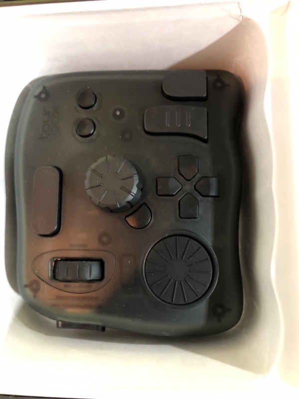 Photo 1 of TourBox Elite, Bluetooth Controller for Video Photo Editing Color Grading, Davinci Resolve Speed Editor, Photoshop Lightroom Premiere FCPX After Effects Programmable Keyboard (Translucent)