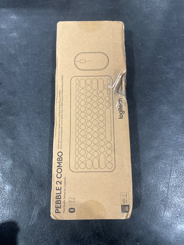 Photo 1 of Logitech Pebble 2 Combo, Wireless Keyboard and Mouse, Quiet and Portable, Customizable, Logi Bolt, Bluetooth, Easy-Switch for Windows, macOS, iPadOS, Chrome - Black