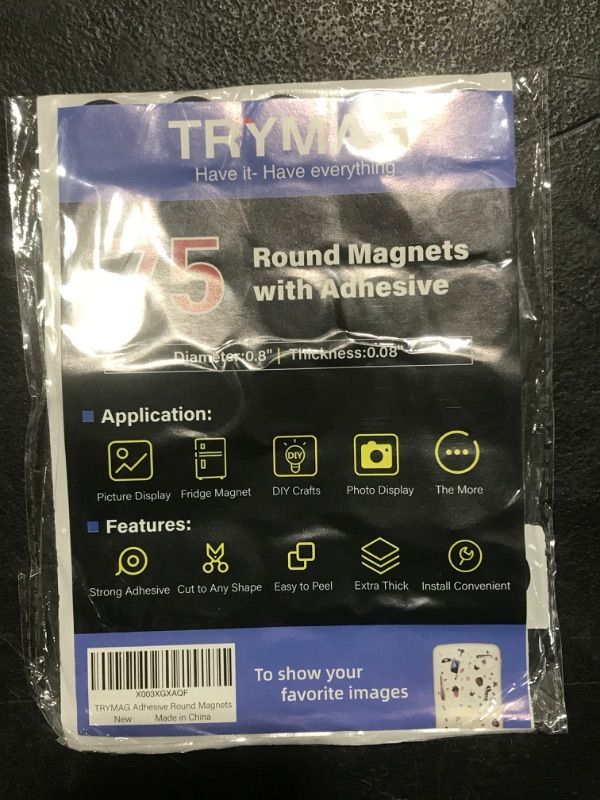 View 2 of TRYMAG Flexible Magnetic Dots with Adhesive Backing, 75Pcs Strong Self Adhesive Magnet Dots Small Round Sticky Peel and Stick Magnetic Stickers for Crafts, Office, DIY Projects, (0.8" x 0.8")