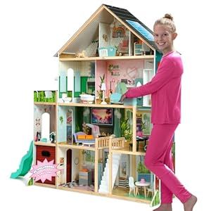 Photo 1 of Delta Children Deluxe Maui Dollhouse - Large 4-Story Dollhouse with 12 Rooms Includes 50 Accessories - Working Elevator, Wave Slide, Lights/ Sounds - Fits 12-inch Dolls - Pretend Play Gift for Ages 3+