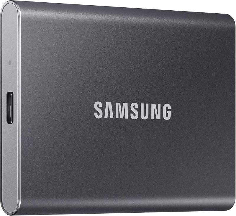 Photo 1 of  SAMSUNG T7 Portable SSD, 4TB External Solid State Drive, Speeds Up to 1,050MB/s, USB 3.2 Gen 2, Reliable Storage for Gaming, Students, Professionals, MU-PC4T0T/AM, Gray 