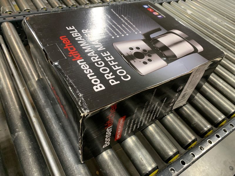 Photo 1 of Bonsenkitchen Programmable Coffee Maker 10 Cup, Compact Coffee Machine with 50 oz Thermal Carafe Coffee Pot, Brew Strength Control, Mid-Brew Pause and Anti-Drip Function Stainless Steel Coffee Maker