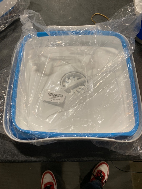 Photo 1 of Collapsible Bucket,Wash Bucket,Collapsible Wash Basin,Collapsible Dish Tub,Collapsible Basin,Space Saving Multiuse Foldable Sink Tub, 9L Camping Sink Foldable, Kitchen Sink Basin (Blue)