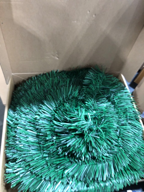 Photo 1 of HyDren Artificial Christmas Tree with 50 LED String Lights 5 Ft Pop up Collapsible Tinsel Christmas Tree Indoor Outdoor Christmas Tree Decoration for Home Fireplace Party(Classic Style,Green)