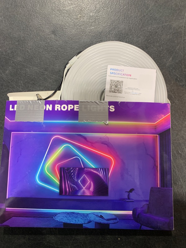 Photo 1 of 20Ft Neon Rope Lights,Flexible Led Rope Lights Control with App/Remote,Multiple Modes Rope Lights,IP65 Outdoor RGB Led Neon Lights Waterproof,Music Sync Gaming Led Neon Light Strip for Bedroom Decor