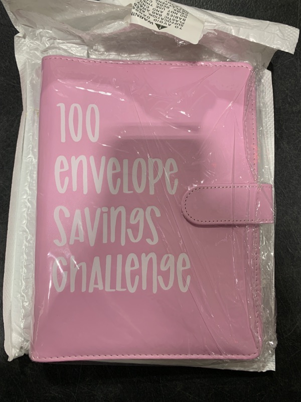 Photo 1 of 100 Envelope Challenge Binder, Savings Challenges Sheets?Easy and Fun Way to Save $5,050, Budget Binder with Cash Envelopes, Savings Challenges Binder, Budget Planner Book for Budgeting (Pink)