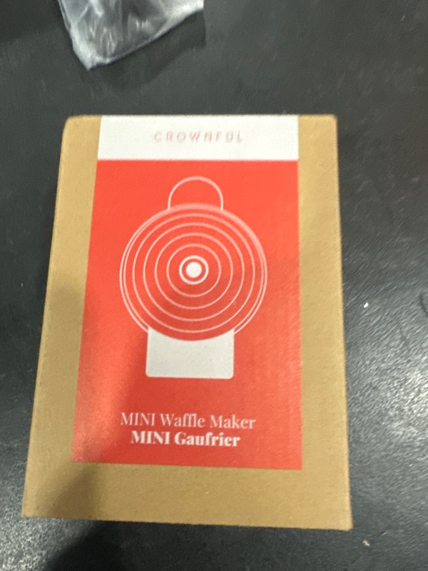 Photo 1 of Crownful Mini Waffle Maker Machine, 4 Inch Chaffle Maker with Compact Design, Easy to Clean, Non-Stick Surface, Recipe Guide Included, Perfect for Breakfast, Dessert, Sandwich, or Other Snacks