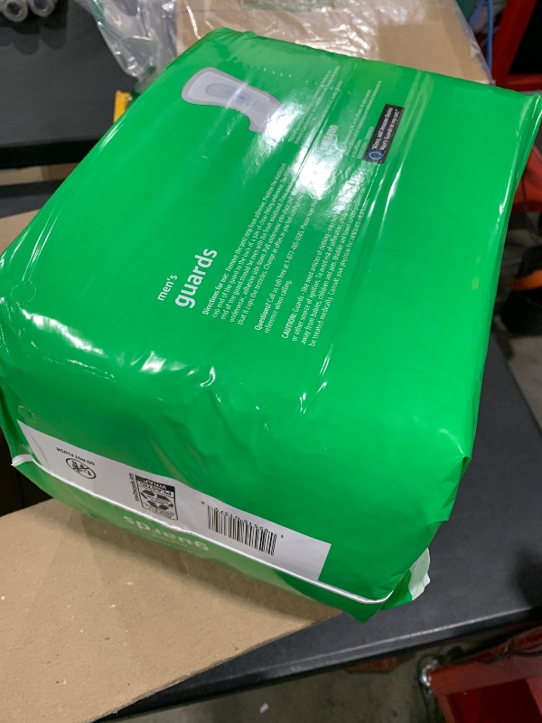 Photo 1 of Amazon Basics Men's Incontinence Guards, Maximum Absorbency, 52 Count, (1 Pack of 52)