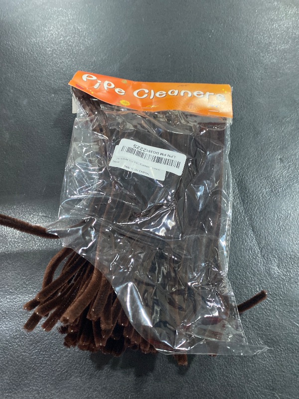 Photo 2 of 100 Pieces  Cleaners Chenille Stem, Solid Color Pipe Cleaners Set for Pipe Cleaners DIY Arts Crafts Decorations, Chenille Stems Pipe Cleaners (Brown)